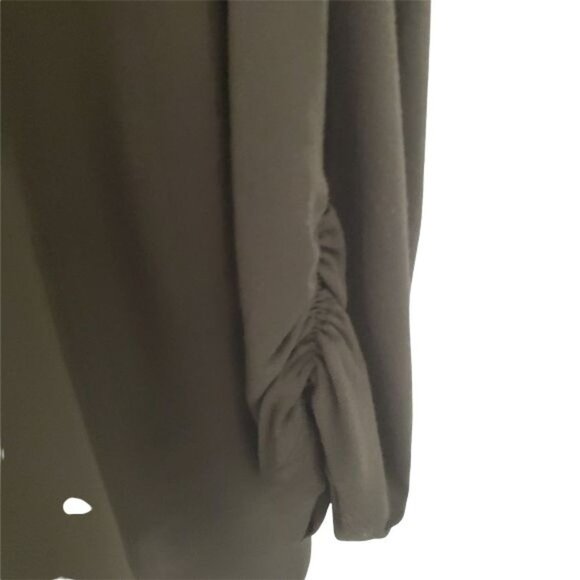 Adam Jacobs Satin Drape Front CoverUp Jacket Top - Picture 6 of 10